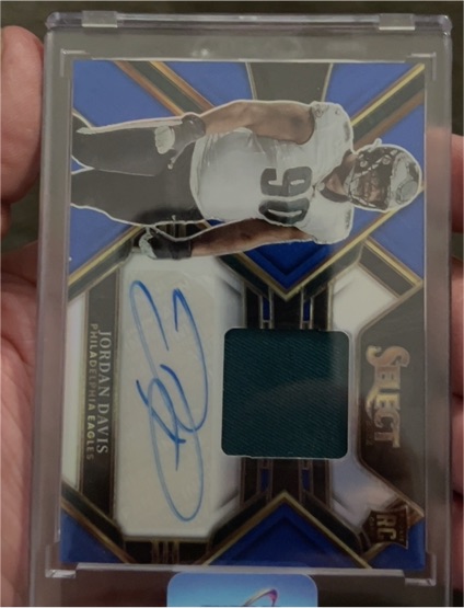 2022 Panini Select #RPA-JD Jordan Davis Rookie Patch Auto — front