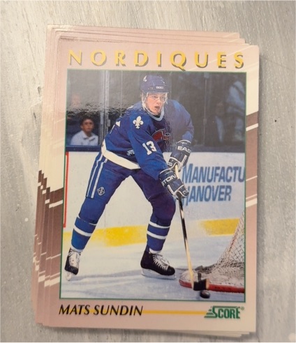 1991-92 Score Young Superstars #3 Mats Sundin — front