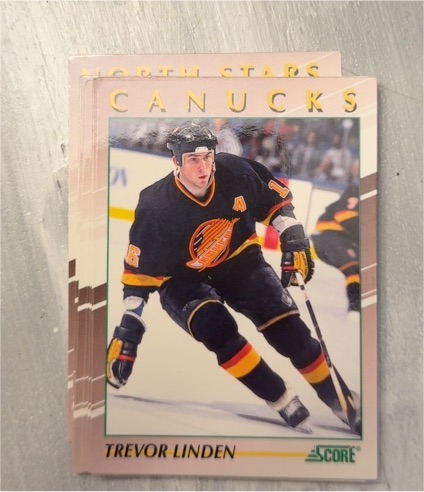 1991-92 Score Young Superstars #11 Trevor Linden — front