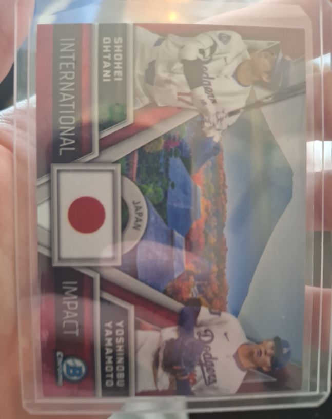 2024 Bowman Chrome International Impact #II-1 Shohei Ohtani/Yoshinobu Yamamoto — front