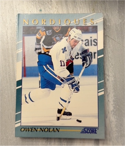 1991-92 Score Young Superstars #37 Owen Nolan — front