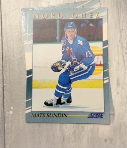 1991 Score #13 Mats Sundin — front