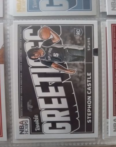 2024-25 Panini NBA Hoops #13 Stephon Castle Rookie Greetings — front