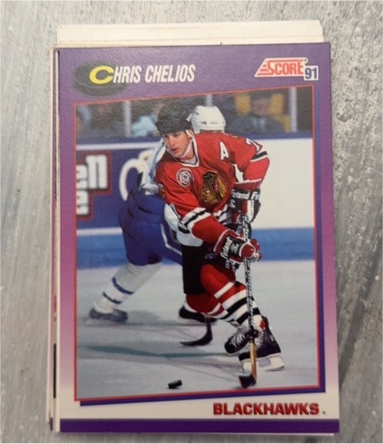 1991-92 Score #235 Chris Chelios — front