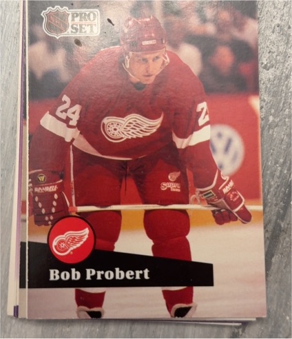 1991 Pro Set #61 Bob Probert — front
