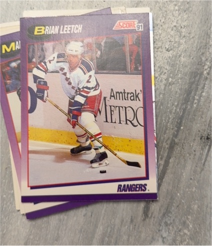1991-92 Score American #5 Brian Leetch — front