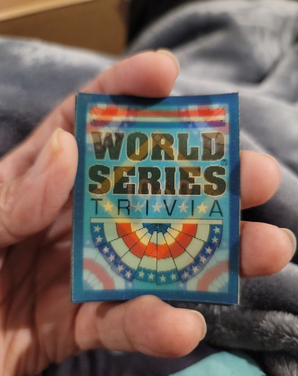 1991 Score World Series Trivia Magic Motion Insert — front