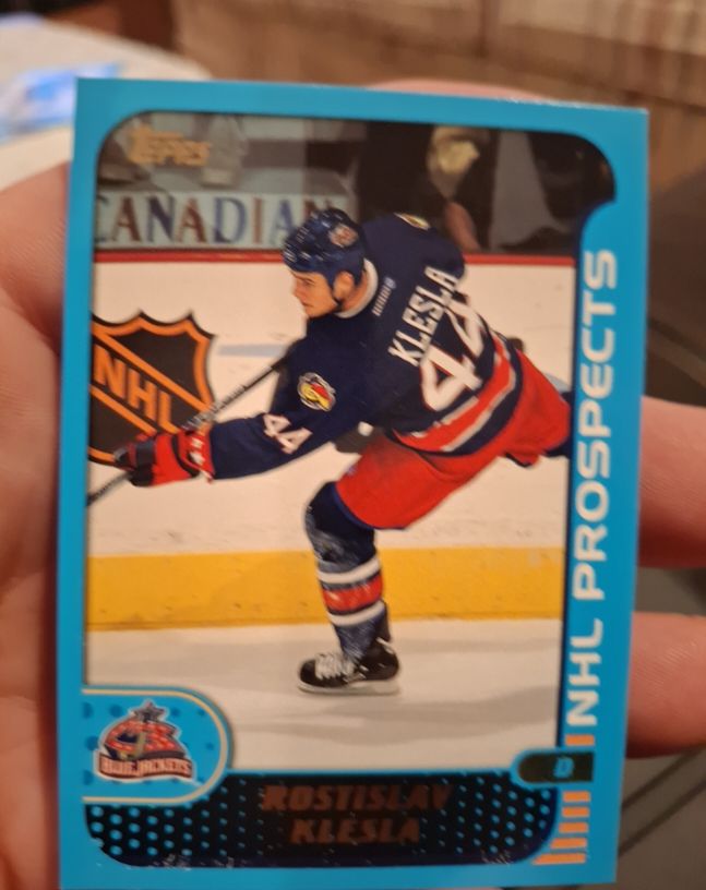 2001-02 Topps NHL Prospects Rostislav Klesla — front
