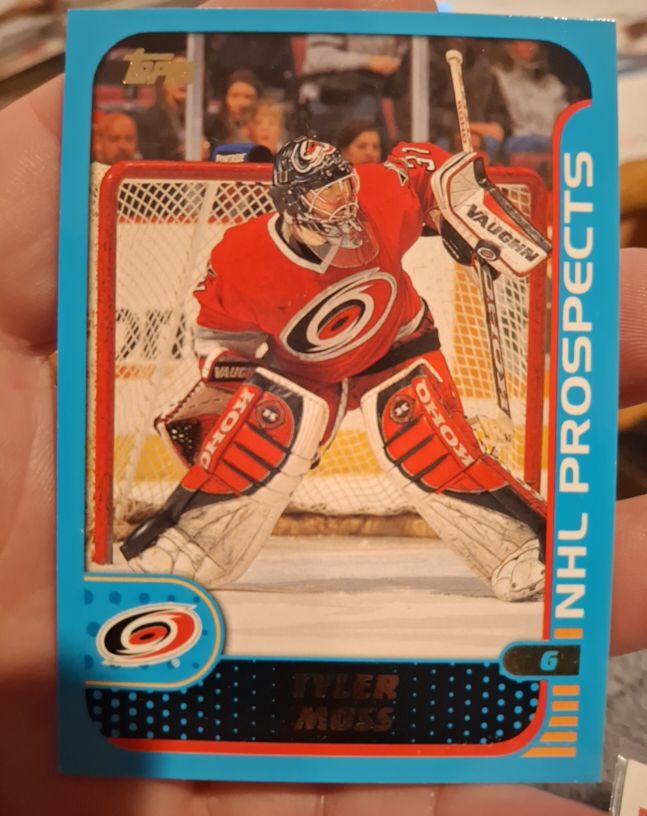 2001-02 Topps #295 Tyler Moss NHL Prospect Carolina Hurricanes — front