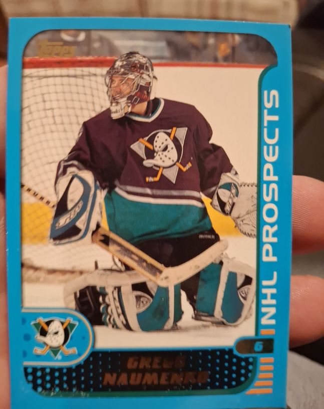 2001-02 Topps #308 Gregg Naumenko Anaheim Mighty Ducks — front
