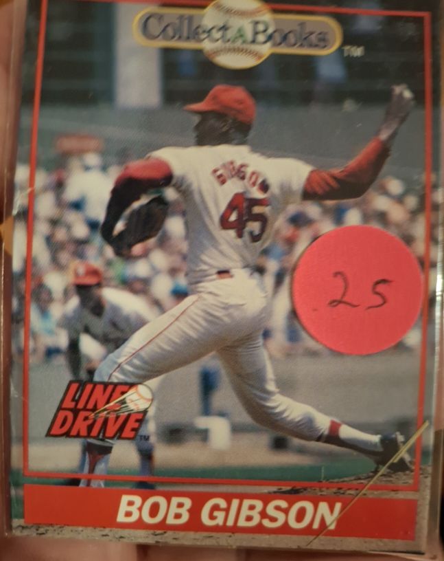 1991 Line Drive Collect-a-Books #23 Bob Gibson — front