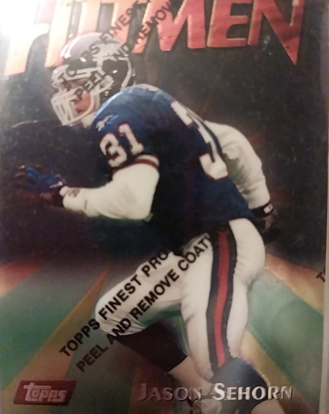 1997 Topps Finest Hitmen #H31 Jason Sehorn — front