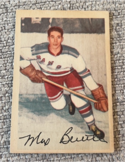 1953-54 Parkhurst #55 Max Bentley — front