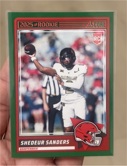 2025 Panini Score #15 Shedeur Sanders Rookie — front