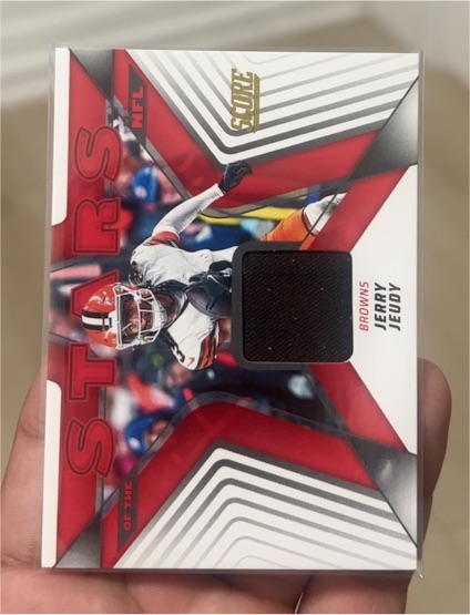 2025 Panini Score Stars of The NFL Jerry Jeudy Jersey Patch — front