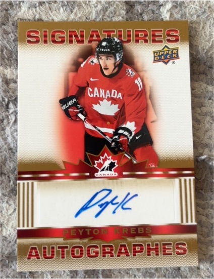 2023 Upper Deck Signatures Peyton Krebs — front