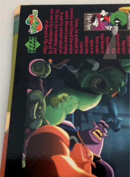 1996 Upper Deck Space Jam Marvin's Flip Clips #F12 Marvin the Martian — front
