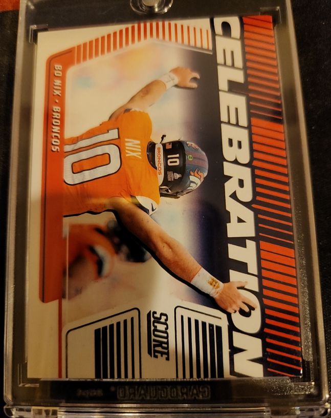 2025 Score Bo Nix Celebration Insert #C-BNI Broncos — front
