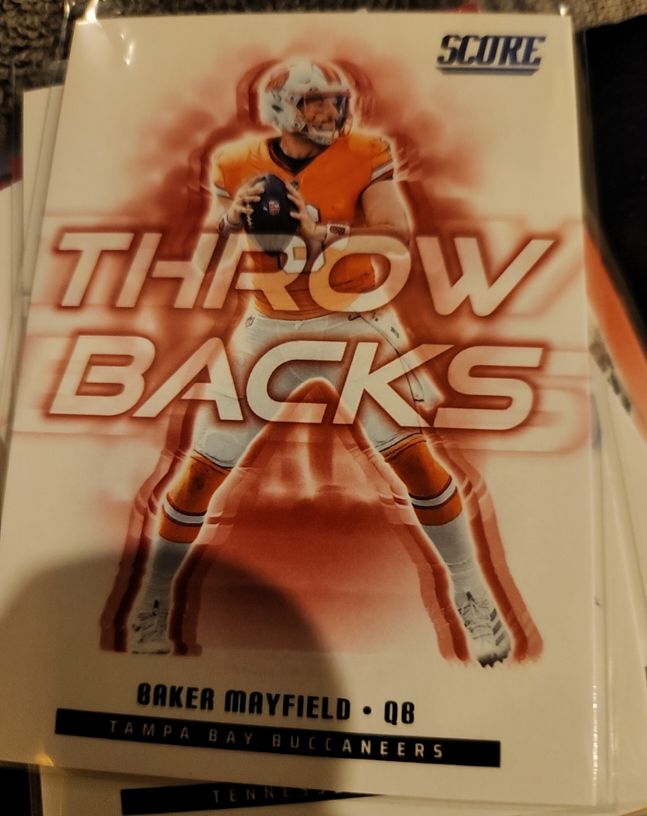 2025 Score Throwbacks Baker Mayfield — front