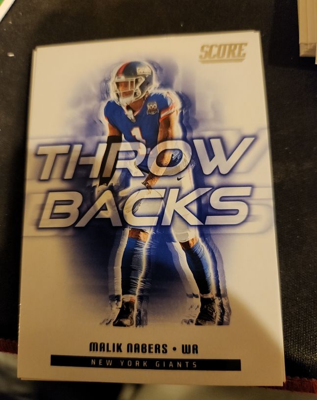 2025 Panini Score #11 Malik Nabers Throw Backs — front
