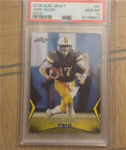 2018 Leaf Draft Gold #31 Josh Allen — front