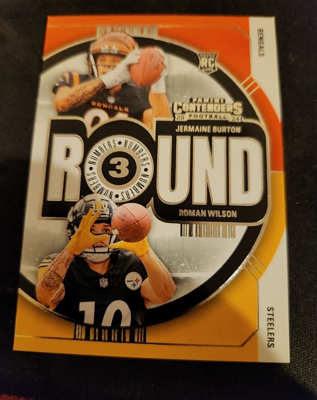 2024 Panini Contenders Round Numbers #13 Jermaine Burton / Roman Wilson — front