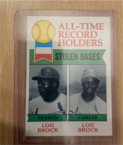 1979 Topps #415 All-Time Record Holders Lou Brock — front