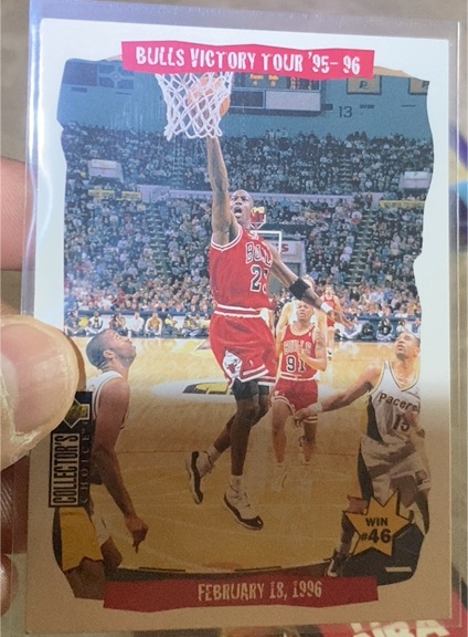 1996-97 Upper Deck Collector's Choice #26 Bulls Victory Tour '95-'96 Michael Jordan — front