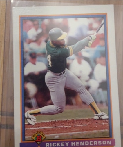 1991 Bowman #213 Rickey Henderson — front