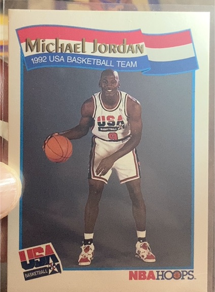 1991-92 NBA Hoops #55 Michael Jordan USA Basketball — front