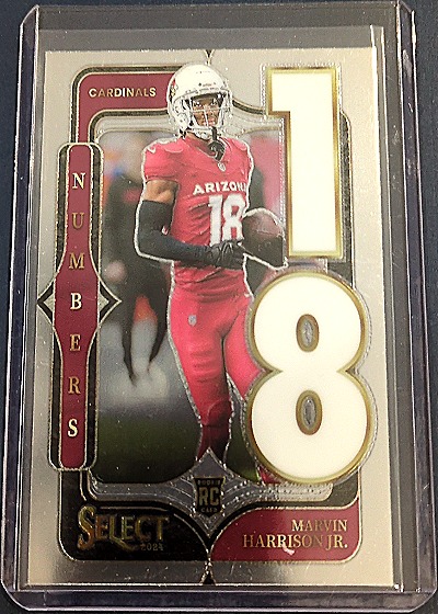 2024 Panini Select #4 Marvin Harrison Jr. Select Numbers Rookie Card — front
