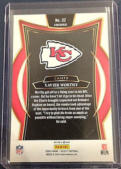 2024 Panini Select Concourse #32 Xavier Worthy — back