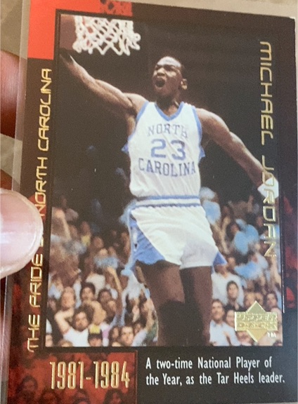1999 Upper Deck The Pride of North Carolina #9 Michael Jordan — front