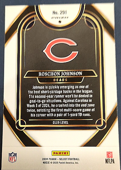 2024 Panini Select #291 Roschon Johnson — back