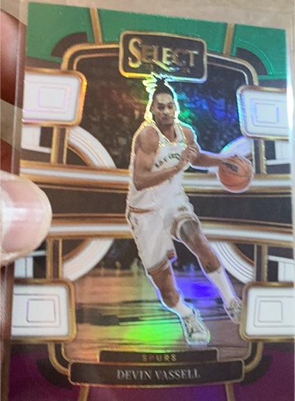 2023-24 Panini Select Green White Purple #? Devin Vassell — front