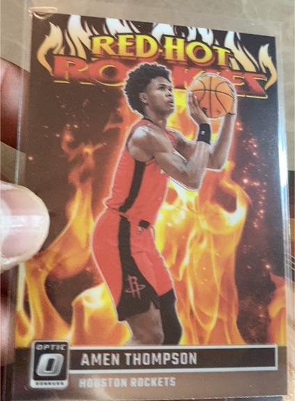 2023-24 Donruss Optic #14 Amen Thompson Red Hot Rookies — front