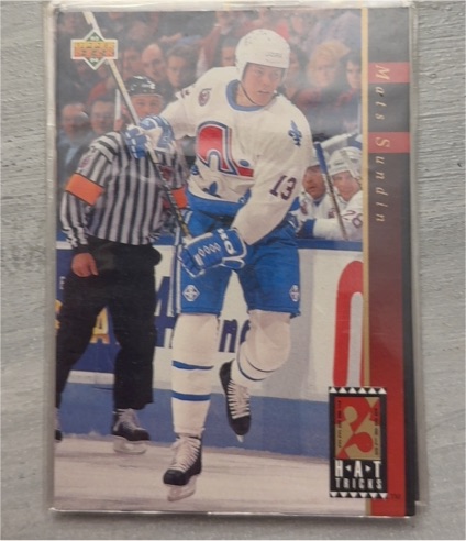 1993-94 Upper Deck Hat Tricks #HT20 Mats Sundin — front