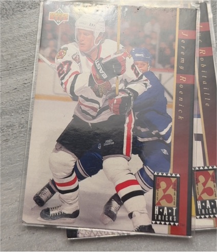 1993-94 Upper Deck Hat Tricks #HT18 Jeremy Roenick — front