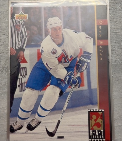 1993-94 Upper Deck Hat Tricks #HT16 Owen Nolan — front