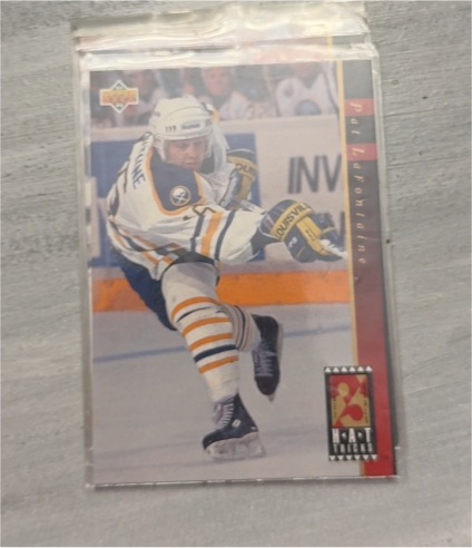 1993-94 Upper Deck Hat Tricks #HT10 Pat LaFontaine — front