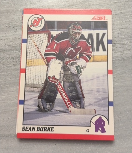 1990 Score #34 Sean Burke — front