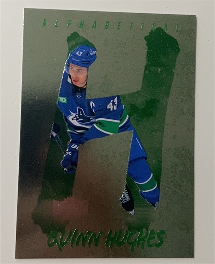 2024-25 Upper Deck SkyBox Metal Universe Alphabetical #A-8 Quinn Hughes — front