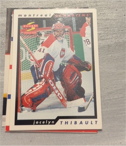 1996-97 Score #96 Jocelyn Thibault — front