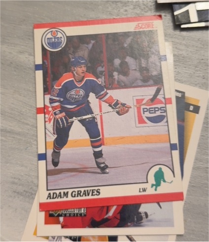 1990-91 Score #163 Adam Graves — front