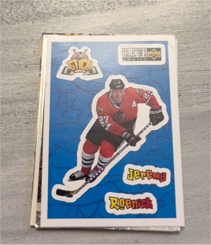 1996-97 Upper Deck Collector's Choice Stick-Ums #S6 Jeremy Roenick — front
