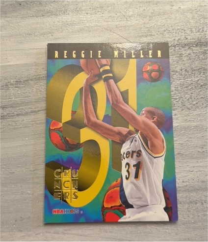 1995-96 NBA Hoops #16 Reggie Miller Number Crunchers — front