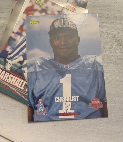 1995 Classic #100 Steve McNair Houston Oilers Rookie Card Checklist NFL Card RC — front
