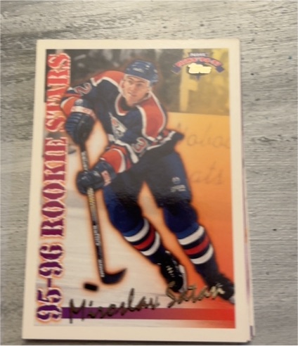 1996-97 Topps Picks Rookie Stars #RS12 Miroslav Satan — front