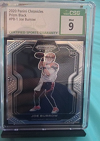 2020 Panini Chronicles Prizm Black #PB-1 Joe Burrow — front
