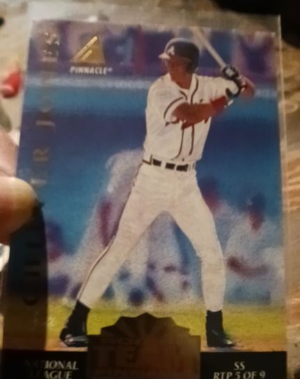 1994 Pinnacle Rookie Team Pinnacle #RTP-5 Chipper Jones / Kurt Abbott — front
